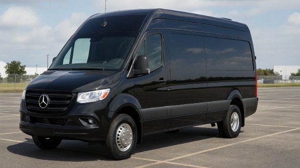 Exterior of Fairfax Party Bus Company's 14 Passenger Sprinter Limousine in Fairfax