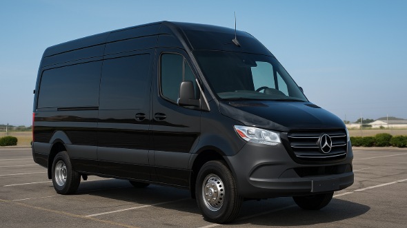 Exterior of Manassas Party Bus Company's 14 Passenger Sprinter Limousine in Manassas