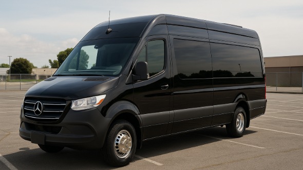 Exterior of Tysons Party Bus Company's 14 Passenger Sprinter Limousine in Tysons