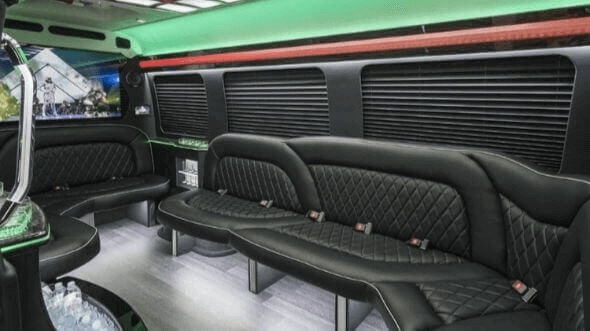 Interior of Dale City Party Bus Company's 18 Passenger Party Bus in Dale City