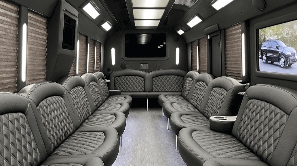 Interior of Fair Oaks Party Bus Company's 30 Passenger Party Bus in Fair Oaks