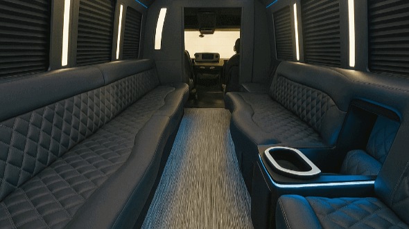 virginia 40 passenger party bus inside